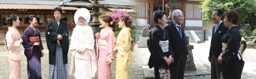 我孫子総鎮守柴崎神社での結婚式の風景
