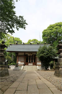 写真: 我孫子総鎮守柴崎神社の神殿
